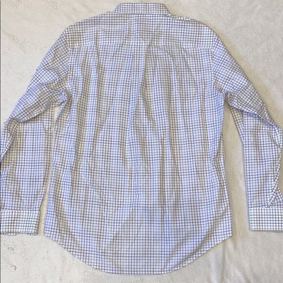 Joseph A. Bank Button Down Shirt Brown and White | Sz M - Picture 5 of 5